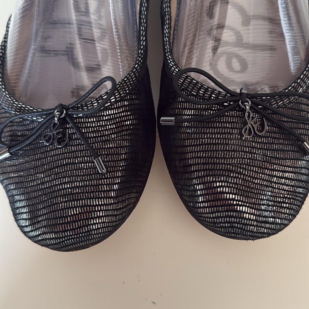 Sam Edelman Black Metallic Felicia Flats size 7.5 or 38 eur - Picture 4 of 11